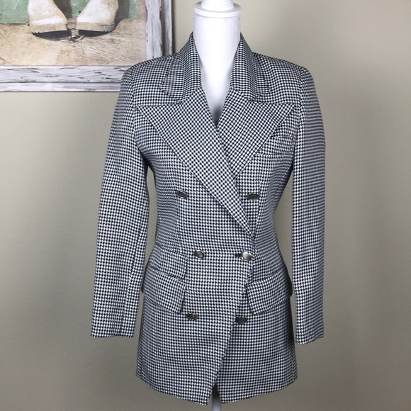 Vintage Jackets & Blazers - Vintage Echo Cheung houndstooth classic